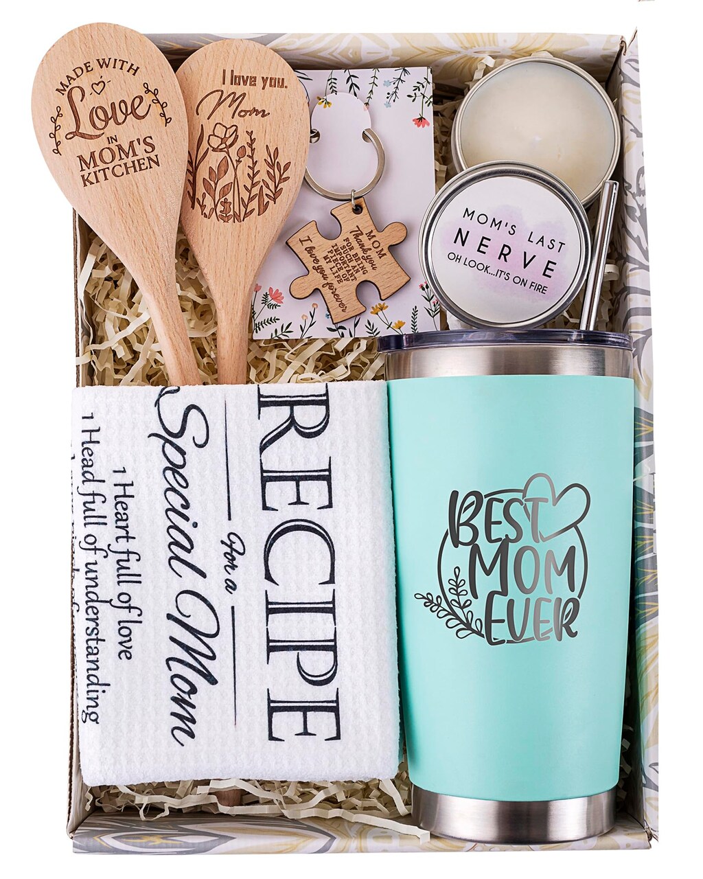 Mothers Day Gifts for Mom from Son Daughter Kids, Cooking Mother Gift Basket, Kitchen Gifts for Mom Wife - Christmas Birthday